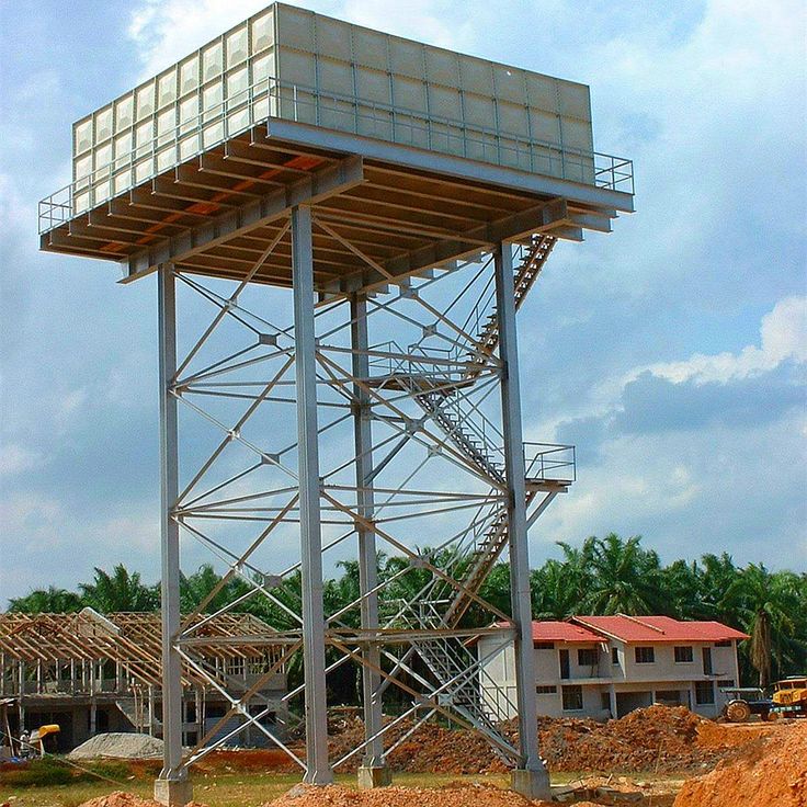 Monopole and Guyed Supports for Water Tanks
